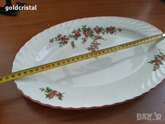 Стар български порцелан плато поднос , снимка 3 - Антикварни и старинни предмети - 40061697