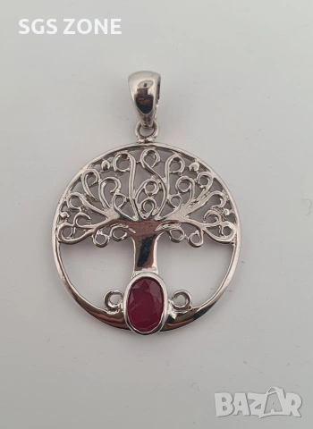 Сребърна Висулка Амулет Дърво на Живота, снимка 7 - Колиета, медальони, синджири - 49891502