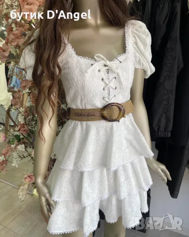 FOTEVA FASHION HOUSE кукленска рокля в бяло