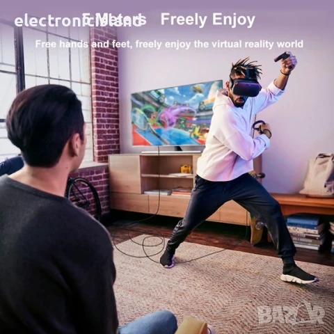 Кабел за VR Oculus Meta Quest 3D 3Д Очила за виртуална реалност, JESWO, 5 мeтра, черен, снимка 3 - Стойки, 3D очила, аксесоари - 51197230