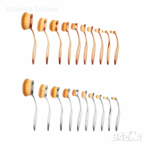 Овални четки за грим 10 броя Шенжен Aishangmei Козметика 