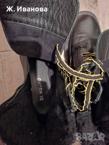 Продавам черни, кожени - италиански, дамски ботуши, номер 42, снимка 4 - Дамски ботуши - 52932747