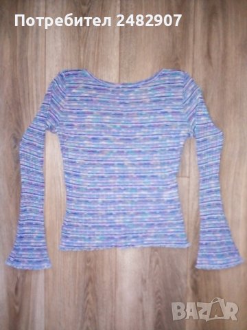 Дамска блуза в синьо, снимка 2 - Блузи с дълъг ръкав и пуловери - 40755304