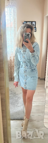 Дънкова рокля на ZARA, снимка 4 - Рокли - 44921113