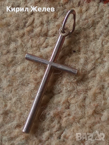 Старо сребърно кръстче 41173, снимка 5 - Колиета, медальони, синджири - 52358813
