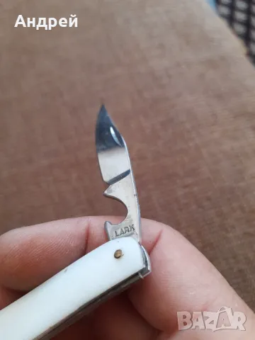 Стар джобен нож,ножка Lark, снимка 5 - Други ценни предмети - 47992020