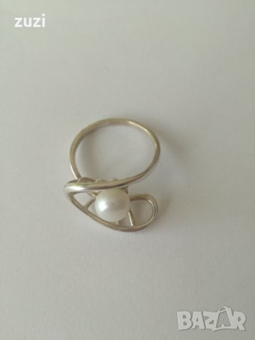 Сребърен пръстен и медальон с перла.Сребро проба 925., снимка 5 - Бижутерийни комплекти - 38520526
