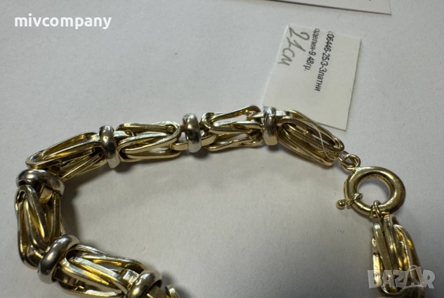 Златна гривна 9.48гр.21см.Намалена!!!, снимка 2 - Гривни - 53429201