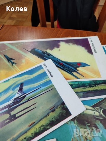 Колекция от 28 картички на съветски самолети и вертолети, снимка 13 - Антикварни и старинни предмети - 40310300