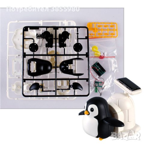 Иновативен детски конструктор със солрна батерия, движещ се пингвин, снимка 4 - Декорация за дома - 43833217