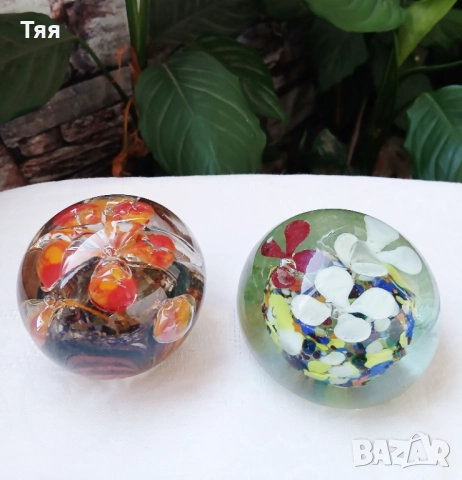 Стъклени преспапиета /топки на  СИП , снимка 2 - Други ценни предмети - 52077047