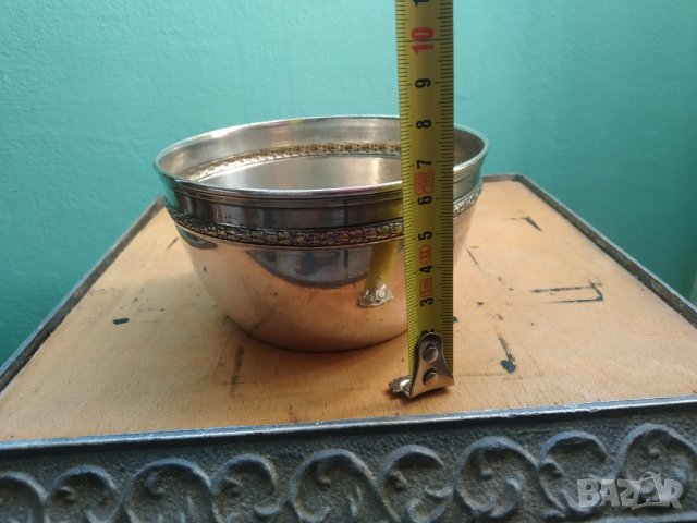 четири посребрени месингови купички арт нуво, снимка 2 - Други ценни предмети - 38501607