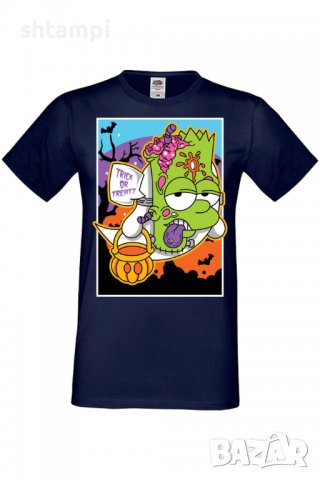 Мъжка тениска,The Simpsons Bart Simpson 02,Halloween,Хелоуин,Празник,Забавление,Изненада,Обичаи,, снимка 6 - Тениски - 38136320