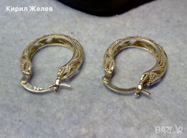 ПРЕКРАСНИ РЕТРО СТИЛ АЖУРНИ ПОСРЕБРЕНИ ОБЕЦИ от БЛАГОРОДНА СТОМАНА с ПЕЧАТ 925 За ПОСРЕБРЯВАНЕ 49350, снимка 12 - Обеци - 49704331