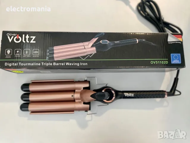 ретро преса ,Voltz’ OV51102D турмалин и керамика, снимка 3 - Преси за коса - 47503350