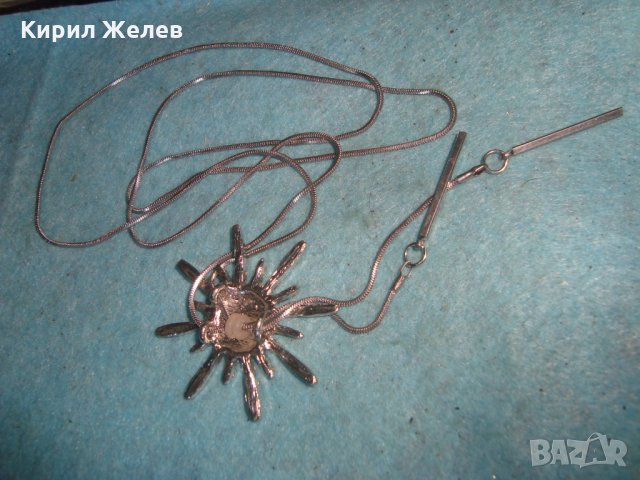 ЗВЕЗДОВИДЕН ПОСРЕБРЕН КРИСТАЛЕН АРТ МОДЕН МЕДАЛЬОН 25177, снимка 6 - Колиета, медальони, синджири - 35233025