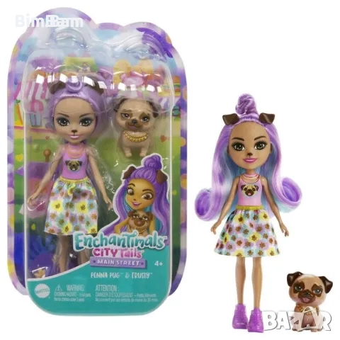 Кукла Enchantimals Penna Pug и Trusty / кученце