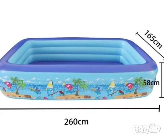 Голям удебелен надуваем басейн за дома – идеален за бебета, деца и възрастни, снимка 9 - Други стоки за дома - 52004159