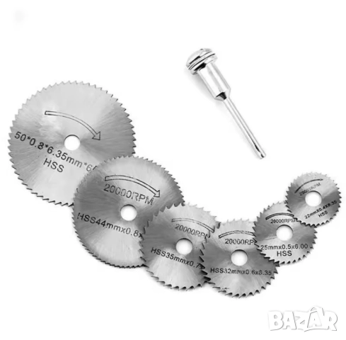 к-кт 6бр. циркулярни дискове за шлифовалка, мини шлайф, дремел, dremel, мултишлайф, снимка 2 - Други инструменти - 7871429