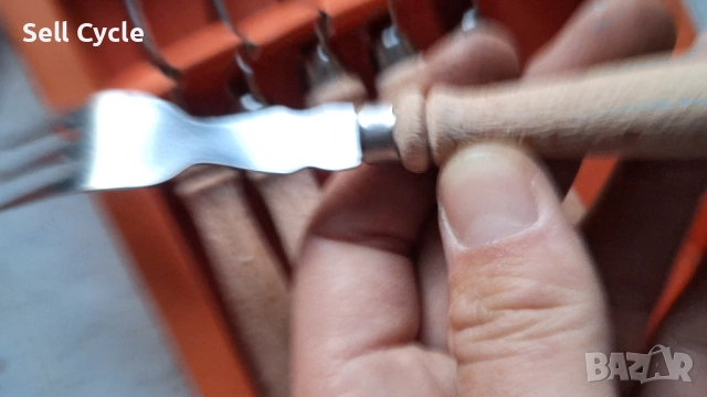 ✅СРЕДНИ ВИЛИЦИ С ДЪРВЕНА ДРЪЖКА- ЗАВОД ПЕТКО ДЕНЕВ - ГАБРОВО❗, снимка 3 - Прибори за хранене, готвене и сервиране - 53214623