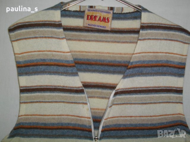 Вълна, кашмир и примеси / Елек тип туника с цип / голям размер , снимка 2 - Елеци - 28117465