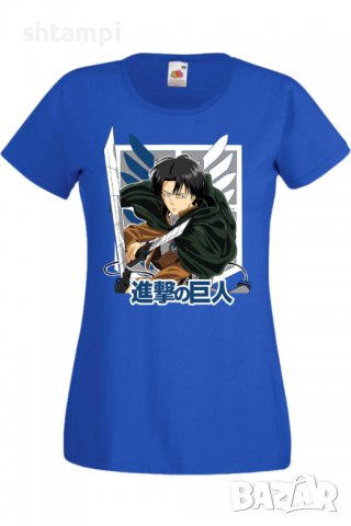 Дамска тениска Attack on Titan Levi Ackerman,Анимация,игра,Празник,Повод., снимка 4 - Тениски - 38057351