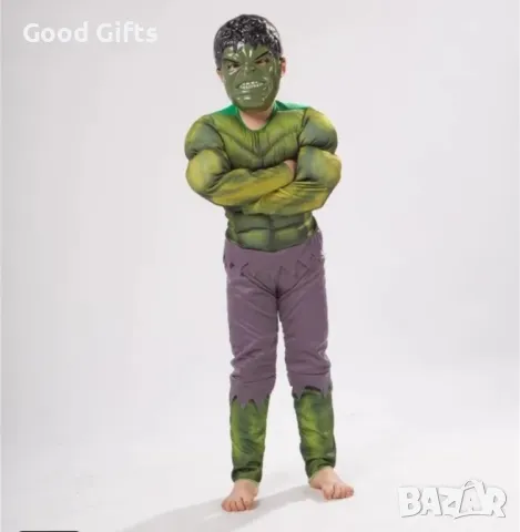 Детски костюм на Хълк с мускули, маска и Голяма Ръкавица Hulk костюм
, снимка 3 - Детски комплекти - 47767023