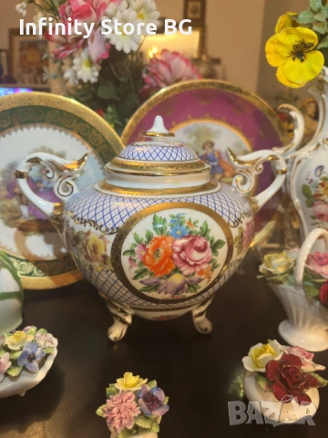 ✨ "ROSELLE OCC & Co STAFFORD SHIRE" – Грандиозен порцеланов шедьовър ✨, снимка 2 - Антикварни и старинни предмети - 53468448