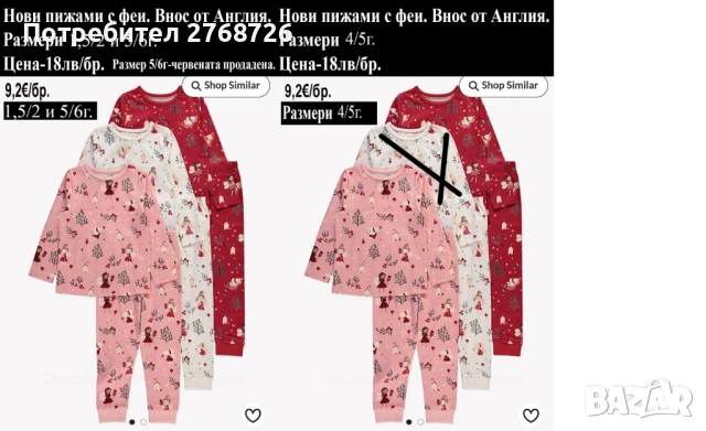 Нови пижами, внос от Англия, снимка 4 - Детски пижами - 51383187