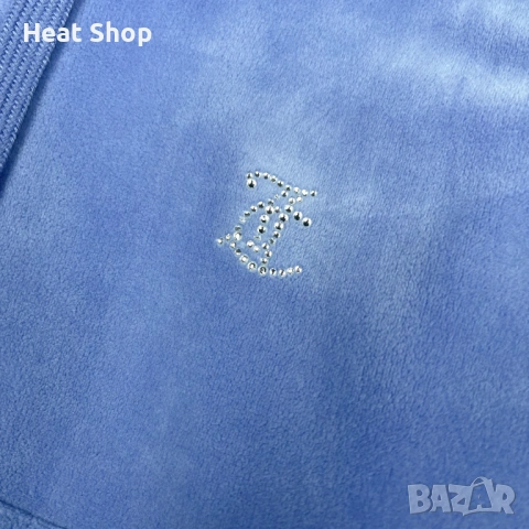 Дамски суичър Juicy Couture Petite Velvet Zip Up Hoodie, снимка 3 - Суичъри - 53438301