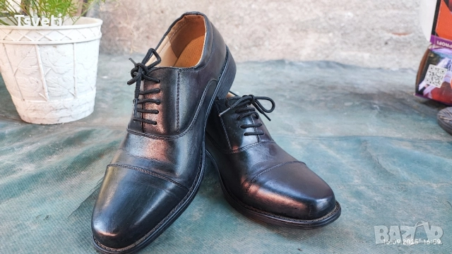 мъжки черни обувки естествена кожа