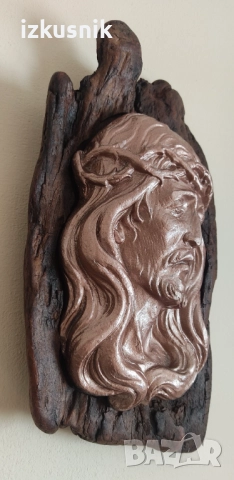 Христос – барелеф върху старо дърво, снимка 2 - Антикварни и старинни предмети - 52376672
