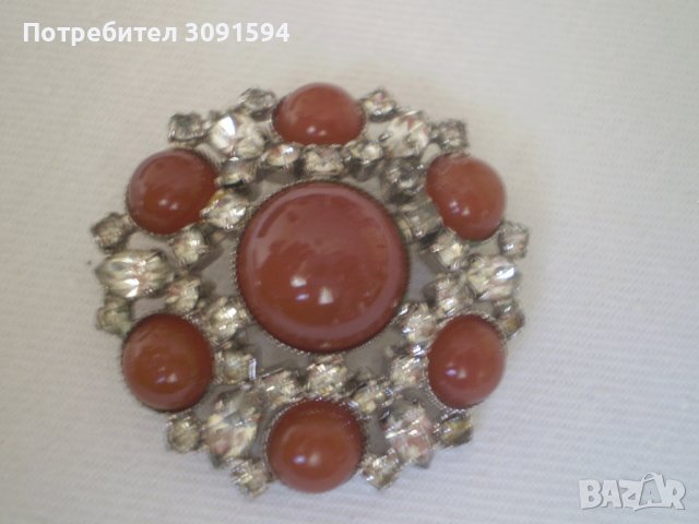 брошка стил Арт  Деко   , снимка 3 - Антикварни и старинни предмети - 38052445