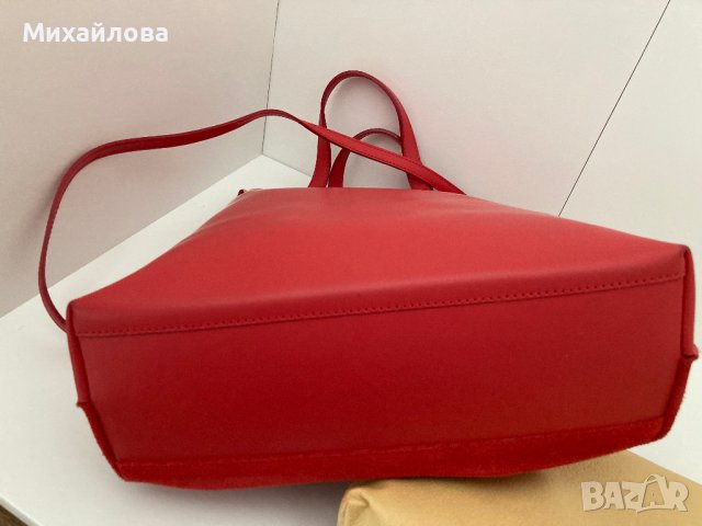 Кожена чанта Zee Lane, естествен велур и кожа, оригинал, снимка 8 - Чанти - 37334918