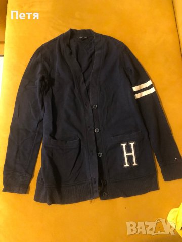 Tommy Hilfiger Дамска тъмно синя памучна жилетка, снимка 1