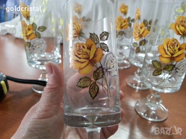 Ретро стъклени чаши , снимка 5 - Антикварни и старинни предмети - 40780674