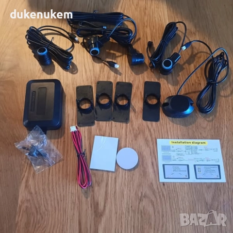 Паркинг сензори за кола с 4 ултразвукови датчика, със зумер, снимка 7 - Аксесоари и консумативи - 51755991