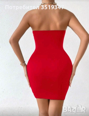 Червено бижу, снимка 7 - Рокли - 52886285