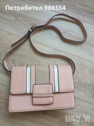 Розова нова дамска чанта 