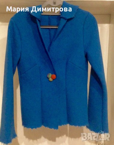 Модерно бутиково сако с качулка 100% Вълна НОВО, снимка 2 - Сака - 39306461