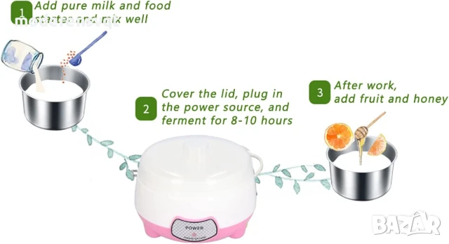 Уред за приготвяне на Йогурт и Кисело мляко, снимка 5 - Други - 51298434