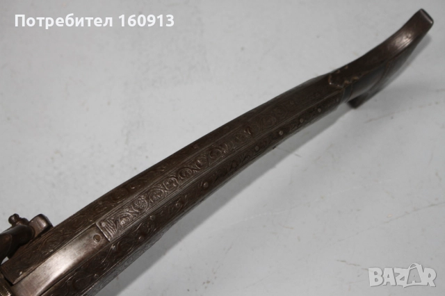 Рядка къса кремъчна пушка Арнаутка кремъклийка с интересна цев., снимка 10 - Антикварни и старинни предмети - 51626413