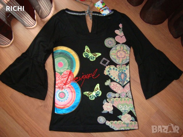 Desigual T-shirt Sofi – нова блуза камбана ръкав, снимка 3 - Блузи с дълъг ръкав и пуловери - 28195125