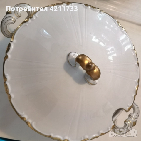 прекрасен супник с позлата НОВО, снимка 2 - Сервизи - 52833843