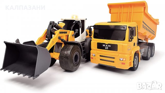 Dickie Toys LIEBHERR Construction Twin Pack, жълт 203726008, снимка 5 - Коли, камиони, мотори, писти - 34916591