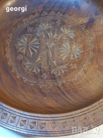 Немска дърворезбована чиния , снимка 3 - Декорация за дома - 37690705