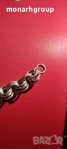 Сребърна гривна, снимка 2 - Гривни - 47974621