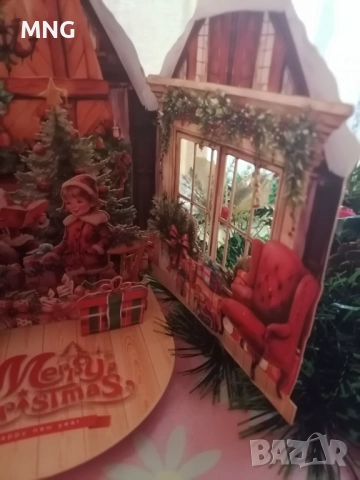 Коледни картички с плик, снимка 6 - Други - 52677024