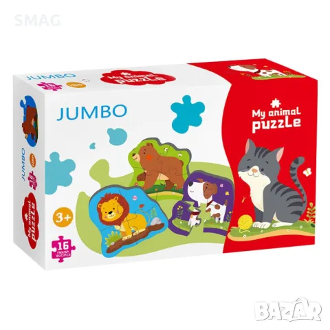 Бебешки пъзел с 4 животни (16 части) S_1220421, снимка 2 - Други - 49027513