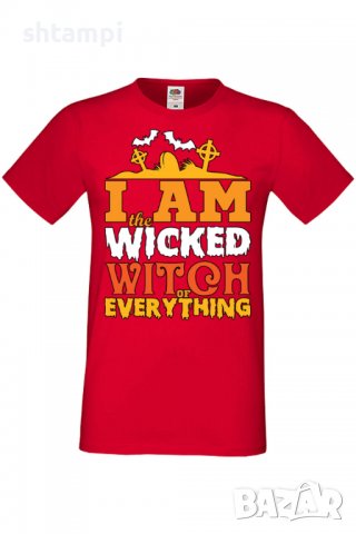 Мъжка тениска I'm The Wicked Witch Of Everything 1,Halloween,Хелоуин,Празник,Забавление,Изненада,, снимка 4 - Тениски - 38123936